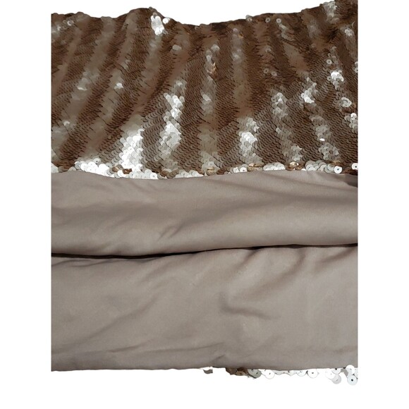 DKNYC Matte Gold Sequined Mini Skirt - Size 2x - Picture 5 of 10